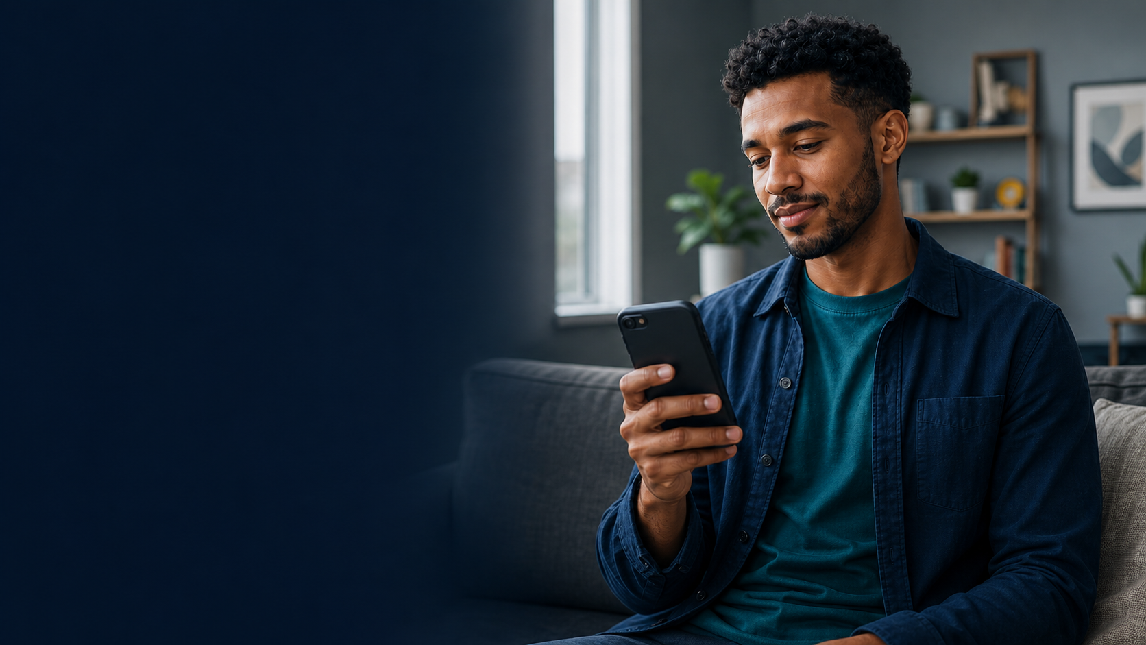 Person reviewing financial information on a phone